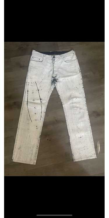 Maison Martin Margiela シルバー光沢スキニーデニム Maison Martin Margiela シルバー光沢スキニーデニム Maison