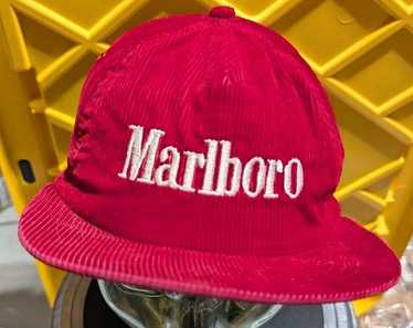 (激レア)80s marlboro cap usa vintage Vintage The Marlboro Cup Hat Snapback Trucker Red Belmont