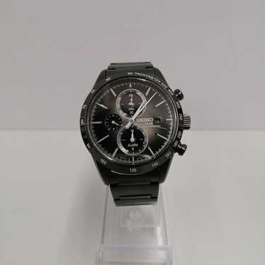 セイコー　V172-0AP0 クロノグラフ　ソーラー　ブラック r400