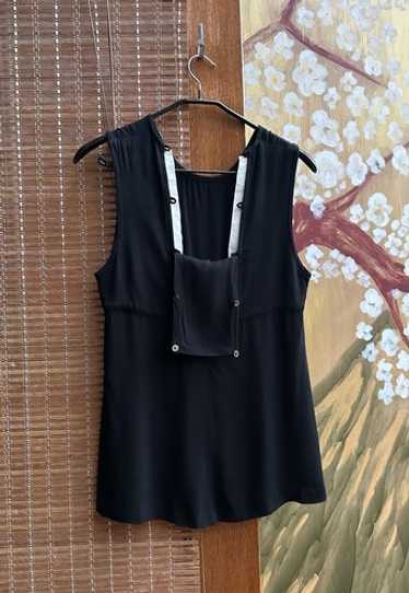 トップス Ann Demeulemeester mesh vest Vintage Ann Demeulemeester Velvet Flocked Mesh Vest – Recess