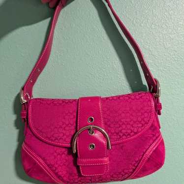 バッグ Coach Signature Soho Satchel Bag Pink Coach | Putting the fun in FUNctional! The Signature