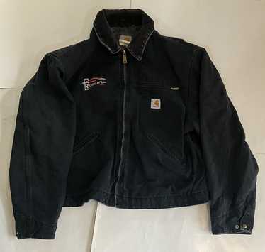【希少】USA製 Carhartt Detroit jacket J01 BLK Carhartt J01 BLK Duck Detroit Work Jacket Men's Size 54