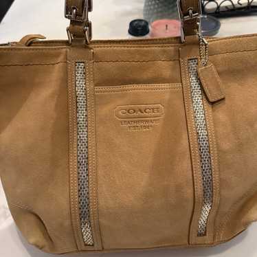 バッグ COACH Suede Leather Trim Tote Archive COACH Suede Leather Trim Tote Archive