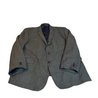 Alexandre London Tweed Wool Plaid Herringbone Bla… - image 1
