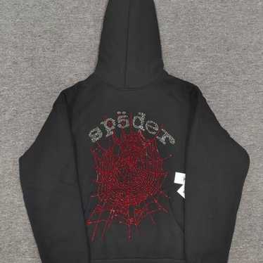 (USED) Sp5der VVS Hoodie スパイダー パーカー VVS BLACK HOODIE | KING SPIDER | SP5DER