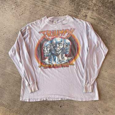 80年代ヴィンテージ TRIUMPH THUNDER SEVEN Tシャツ Vintage Triumph Thunder Seven World Tour Raglan Concert T