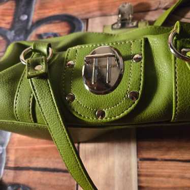 Source Unknown Lime Green Shoulder Bag With Silve… - image 1