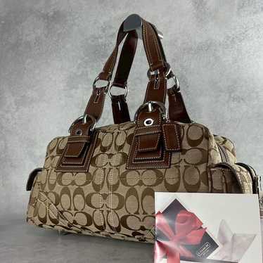 極美品 vintage coach old mini Boston soho Coach signature soho boston - Gem