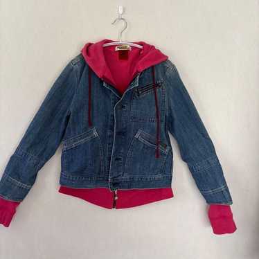 ジャケット・アウター hystericglamour girl design denim jacket Hysteric Glamour Denim Jeans Zipper Jacket Blue Colour Women