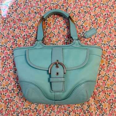 COACH コーチ　Vintage Tweed リボン　SOHOショルダーバッグ Coach Vintage Soho Demi Shoulder Bag Y2K Tweed Velvet Bow