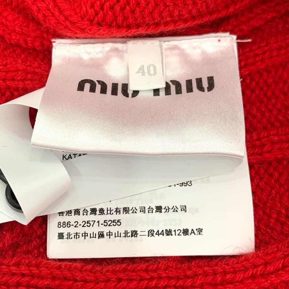 Miu Miu Miu Miu Red Logo Heart Sweater - image 6