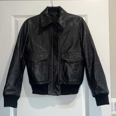 theory Gloss Leather Bomber ラムライダースジャケット theory Gloss Leather Bomber ラムライダースジャケット