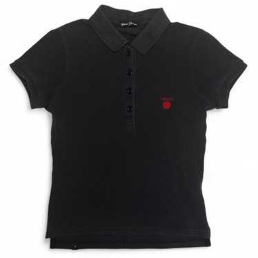 トップス HYSTERIC GLAMOUR girs polo shirts y2k 00s y2k Hysteric Glamour One Point Polo Shirt Black Heisei Girl