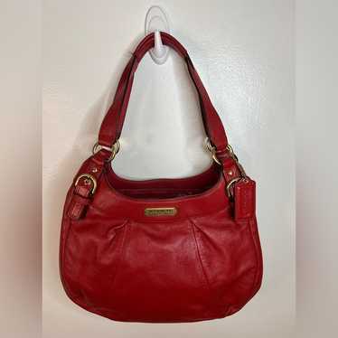 バッグ Coach Soho Red Signature Hand Bag 2007 Red Signature SoHo Flap 🍒 One of the rarest & most