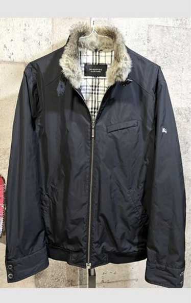 ジャケット・アウター Burberry Black Label Archive Knit size L BURBERRY BLACK LABEL KNIT FUR ZIP JACKET – fabricsforsale