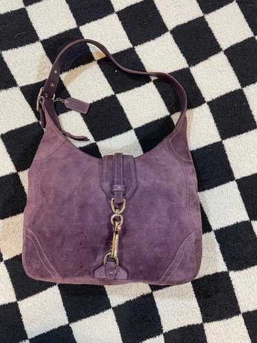 バッグ Coach Suede Accessory Pouch Bag Purple Coach Suede Accessory Pouch Bag Purple Tassel Zip 416 | eBay