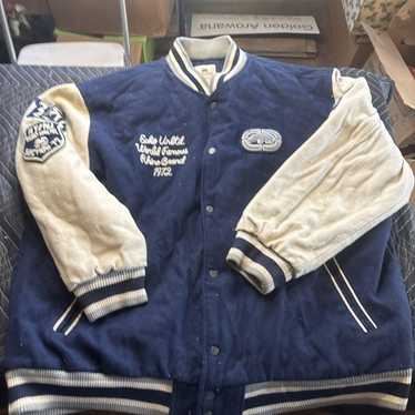 ジャケット・アウター 90s Markecko wool varsity stadium jacket Vintage 80s 90s Varsity Letterman Jacket Wool Leather Red XL