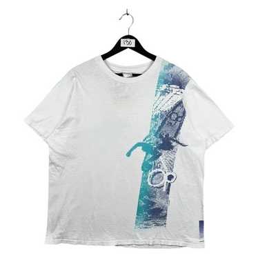 スケートボード Ocean Pacific Gray antique vintage old Ocean Pacific Striped T-Shirt Vintage 90s Made in USA Size S