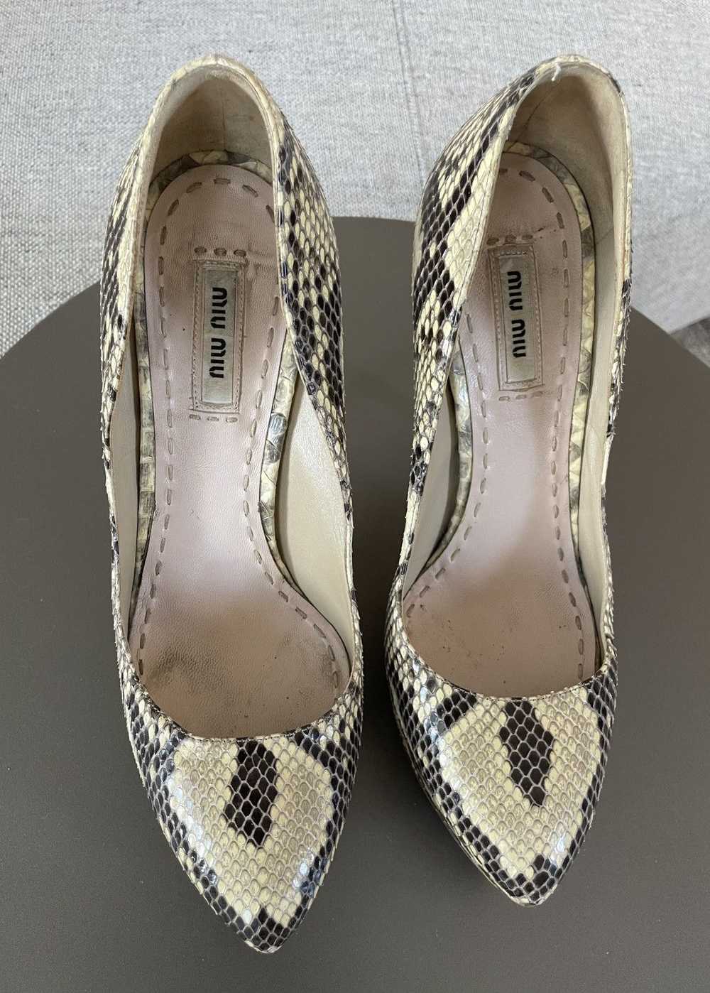 Miu Miu Miu Miu python platform heels size 38.5 - image 2
