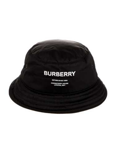 BURBERRY バケットハット ブラック ロゴプリント Hat logo burberry - Gem