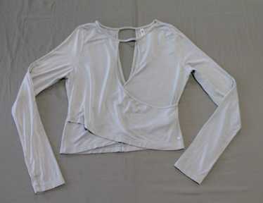 fabletics carolina open back grey wrap top medium… - image 1