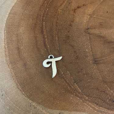 James Avery Script Initial "T" Charm, Sterling Si… - image 1