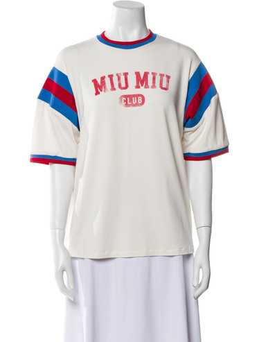 MIU MIU 21ss カットソー Steel/white/blue Set Of 3 Jersey T-shirts | Miu Miu