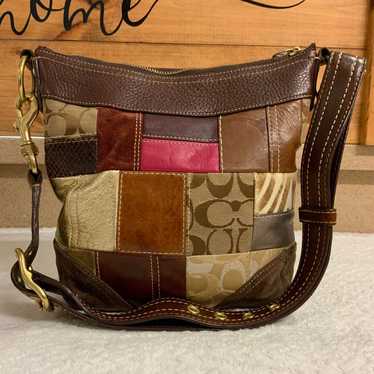 バッグ Coach Patchwork One Shoulder Bag Coach Pastel Patchwork Shoulder Hobo bag Handbag One