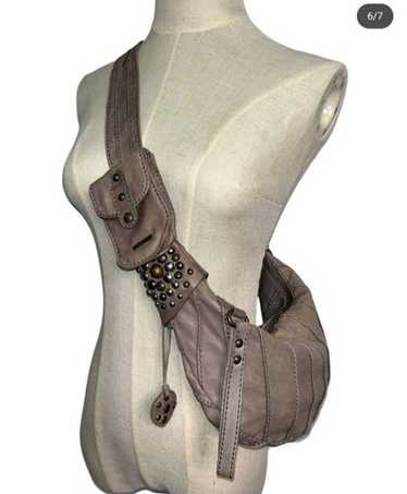 バッグ archive diesel studs nylon Shoulder y2k 希少・美品 DIESEL アーカイブ Y2K ショルダーバッグ 三日月型