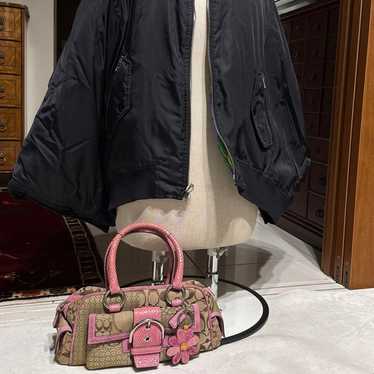 バッグ coach Y2K soho mini Boston Bag Signature NICE Coach Y2K Soho Mini Signature C Small Buckle Flap Hobo