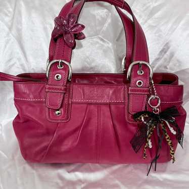 バッグ COACH RARE PINK SOHO leather tote bag Rare Pink Coach Signature Soho Tote Bag – Couture Collective