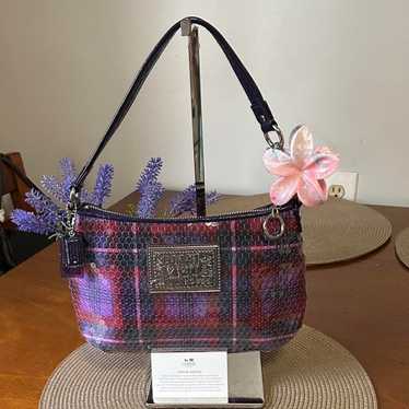バッグ Coach Poppy Sequins HandBag Purple y2k Sell Coach Poppy Sequin Handbag - Purple | HuntStreet.com