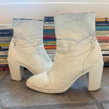 m*y様 【MM6】WHITE side ZIP ankle-BOOTS m*y様 【MM6】WHITE side ZIP ankle-BOOTS m*y様 【MM6】WHITE