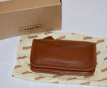 ※値下げVintage Coach Chunky Case Vintage Coach New York Chunky Case Leather Makeup Kit Pouch