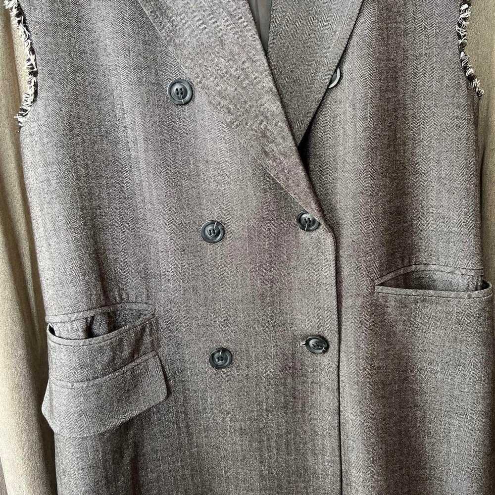 AMERI HERRINGBONE LONG JACKET VEST - image 4