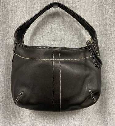 極美　Vintage Coach Ergo Shoulder Bag Black Vintage Coach Ergo Mini Zip Black leather shoulder bag 9020