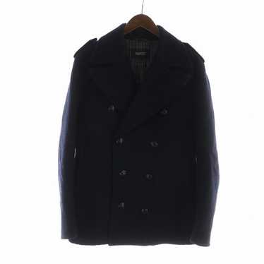 BURBERRY BLACK LABEL ベロア Pコート ノバチェック L 中古・古着通販】BURBERRY BLACK LABEL (バーバリーブラック