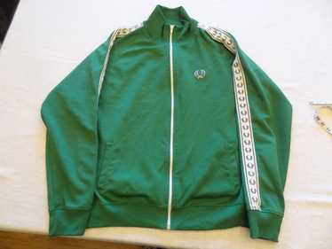 トップス fredperry velour quilt wzip track jacket Fred Perry - Track Black/Laurel Wreath Green - Track Jacket