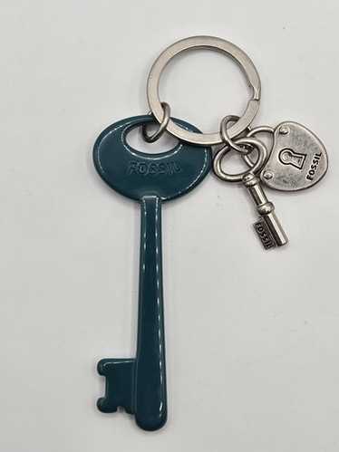 Fossil Lock And Key Hang Tag Key Chain For Fruits… - image 1
