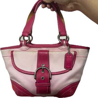 バッグ Vintage Coach Pink Leather Purse Handbag Pink Vintage Coach Patent Leather Handbag – PrettyPinkAddiction