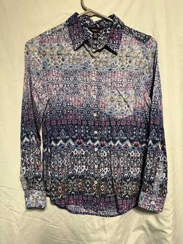 Intro Women’s Button Down Multicolor Printed Desi… - image 1