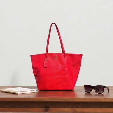 バッグ OLD COACH Large tote bag RED Extremely Rare Made In USA Old Coach 9998 Shoulder Bag Tote