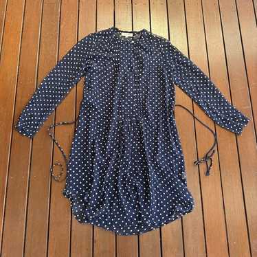 Lee Mathews Size 1 100% Silk Sheer Button Down Dr… - image 1