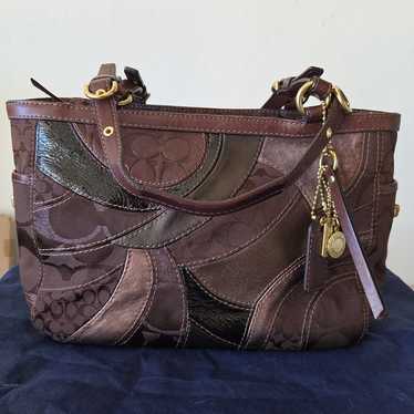 バッグ Rare COACH Patchwork DuffleBag DarkBrown Rare COACH Patchwork DuffleBag DarkBrown - メルカリ