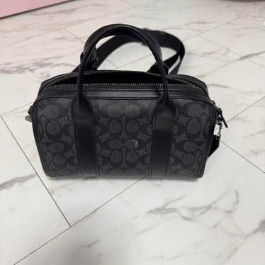 バッグ COACH Turn lock Leather mini Boston Bag COACH® | COACH®: Mini Turnlock Borough Bag In Pebbled Leather