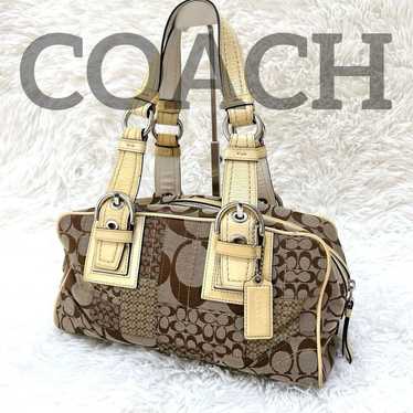 バッグ COACH mini boston bag shoulder Signature Coach handbag mini boston - Gem