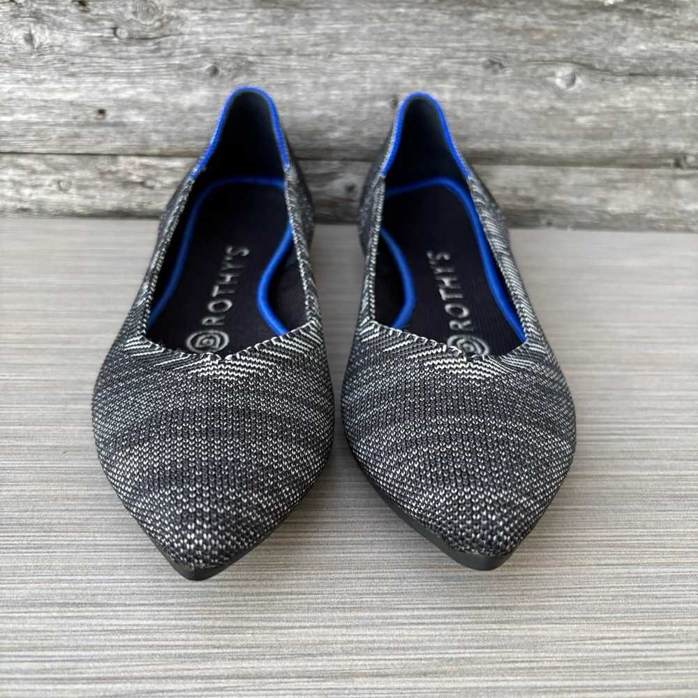 Rothys The Point Granite Heather Grey Pointed Toe… - image 5