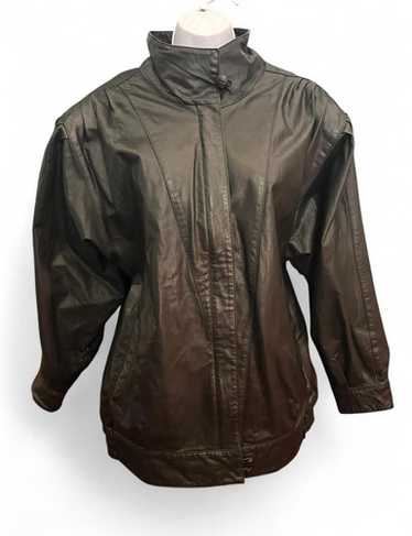 ジャケット・アウター 80s balmain real leather jacket 2way Balmain Leather Jacket, Size 44 IT