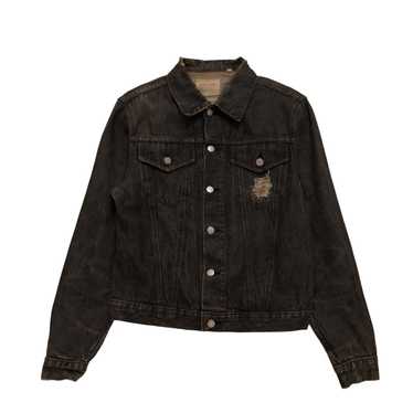 ジャケット・アウター 1999 Helmut Lang Black Denim Jacket Helmut Lang 1999 Coated Black Denim Type III Jacket