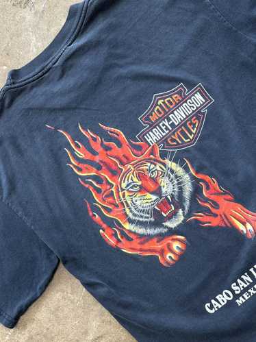 トップス 90s vintage Harley Davidson flame TEE Vintage 90s Harley-Davidson Flames Logo T shirt size Meduim